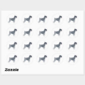 Gray Schnauzer Ronde Sticker (Vel)