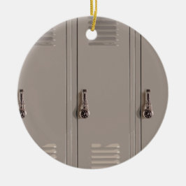 Gray School Lockers, High School Student Keramisch Ornament