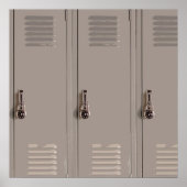 Gray School Lockers, High School Student Poster (Voorkant)