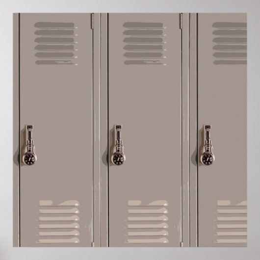Gray School Lockers, High School Student Poster (Voorkant)