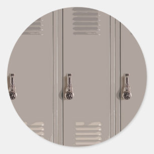 Gray School Lockers, High School Student Ronde Sticker