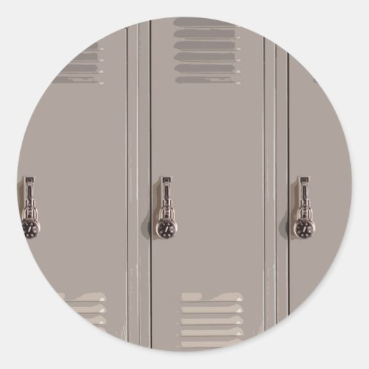 Gray School Lockers, High School Student Ronde Sticker (Voorkant)