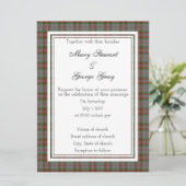 Gray Scottish Wedding Invitation Kaart (Staand voorkant)