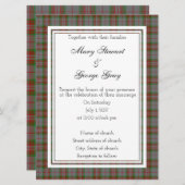 Gray Scottish Wedding Invitation Kaart (Voorkant / Achterkant)