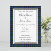 Gray Scottish Wedding Invitation Kaart (Staand voorkant)