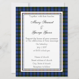 Gray Scottish Wedding Invitation Kaart