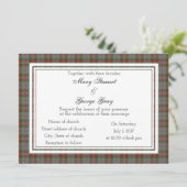 Gray Scottish Wedding Invitation Kaart (Staand voorkant)