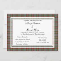 Gray Scottish Wedding Invitation