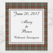 Gray Scottish Wedding Wine Label Wijn Etiket (Enkel label)