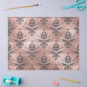Gray Scroll Work Floral op Roze loskoppeling Tissuepapier (Craft)