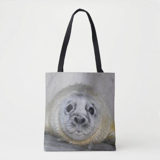 Gray Seal Pup Tote Bag (Voorkant)
