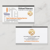 Gray Shade Border Handyman Painter Roller Brush Visitekaartje (Voorkant / Achterkant)