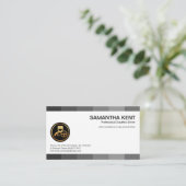 Gray Shade Stripes Personeelswerving Visitekaartje (Staand voorkant)