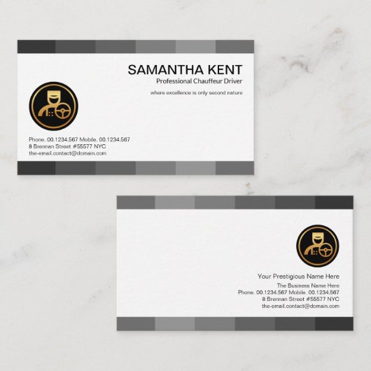 Gray Shade Stripes Personeelswerving Visitekaartje (Voorkant / Achterkant)