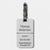 Gray Shades Color Blocks Bagagelabel (Achterkant verticaal)