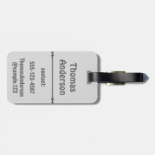 Gray Shades Color Blocks Bagagelabel (Achterkant horizontaal)