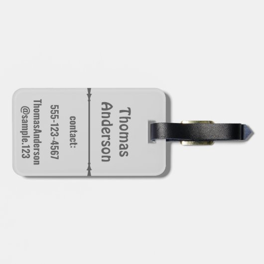 Gray Shades Color Blocks Bagagelabel (Achterkant horizontaal)