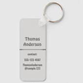 Gray Shades Color Blocks Sleutelhanger (Achterkant)