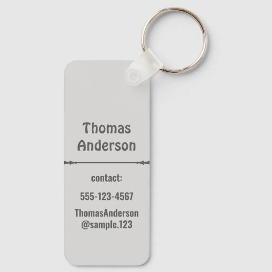 Gray Shades Color Blocks Sleutelhanger (Achterkant)