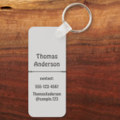 Gray Shades Color Blocks Sleutelhanger (Achterkant)