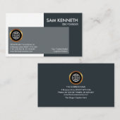 Gray Shades Column Box Entrepreneur CEO Founder Visitekaartje (Voorkant / Achterkant)
