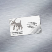 Gray Shaggy Dog | Dierenbescherming Magnetisch Visitekaartje (Voorbeeld)