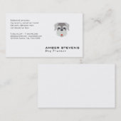 Gray Shaggy Dog Icon Visitekaartje (Voorkant / Achterkant)