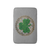 Gray Shamrock on Celtic Knots Bath Mat (Voorkant Verticaal)
