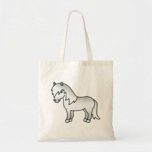 Gray Shetland Pony Cute Cartoon Illustratie Tote Bag
