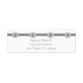 Gray Ships Wheel Return Address Label (Voorkant)