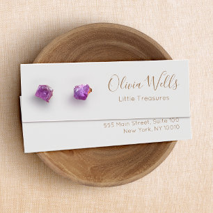 Gray Signature Script Stud Earring Display Kaart