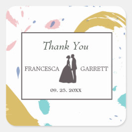 Gray Silhouette Vierkante Sticker