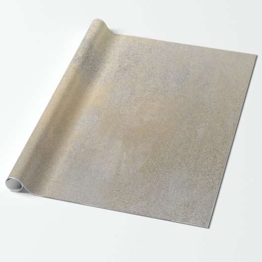 Gray Silver Champaign Sepia Foxier Gold Abstract Cadeaupapier (Uitgerold)