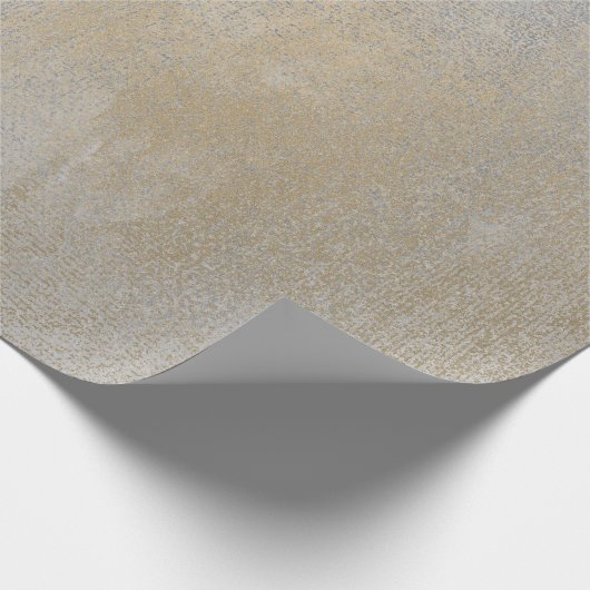 Gray Silver Champaign Sepia Foxier Gold Abstract Cadeaupapier (Hoek)