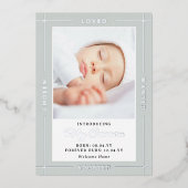 Gray Silver Chosen Loved Introduction Folie Uitnodiging (Voorkant)