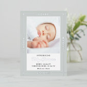 Gray Silver Chosen Loved Introduction Folie Uitnodiging (Staand Voorkant)