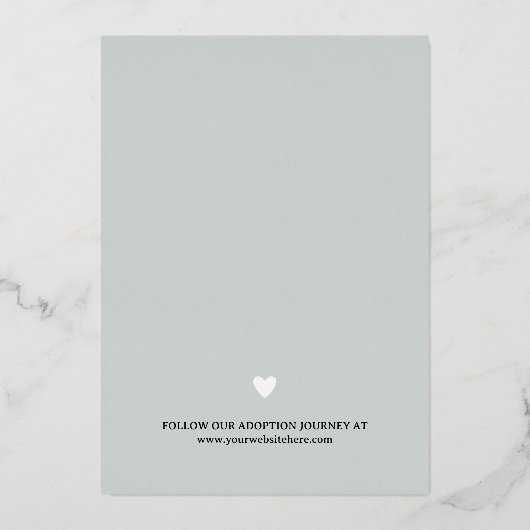 Gray Silver Chosen Loved Introduction Folie Uitnodiging (Achterkant)