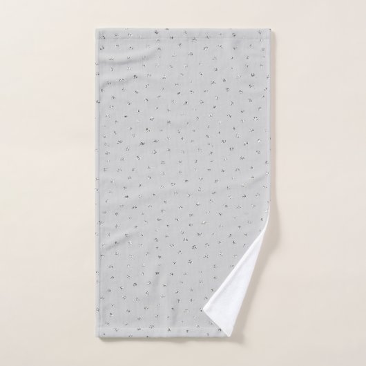 Gray Silver Confetti Bad Handdoek (Handdoek)