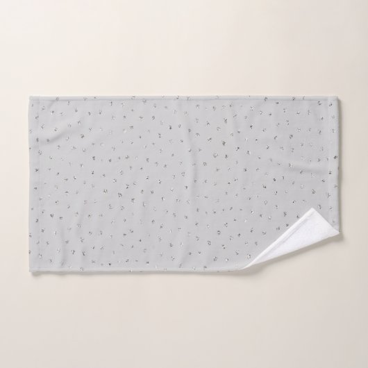 Gray Silver Confetti Bad Handdoek (Handdoek)