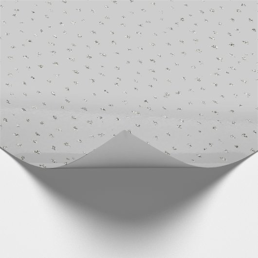 Gray Silver Confetti Cadeaupapier (Hoek)