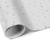 Gray Silver Confetti Cadeaupapier (Rol Hoek)