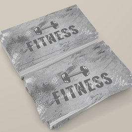 Gray Silver Fitness Trainer Social Media Visitekaartje