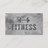 Gray Silver Fitness Trainer Social Media Visitekaartje (Voorkant)