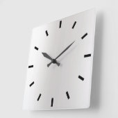 Gray Silver Grahite Ombre Minimal Black Vierkante Klok (Hoek)