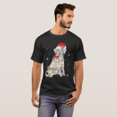Gray Silver Labrador Retriever Dog Kerstmis T-shirt (Voorkant volledig)