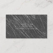Gray & Silver Modern Glam Marble Stripe Designer Visitekaartje (Achterkant)