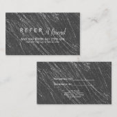 Gray & Silver Modern Marble Stripe Salon Referral (Voorkant / Achterkant)