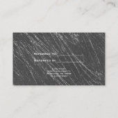 Gray & Silver Modern Marble Stripe Salon Referral (Achterkant)