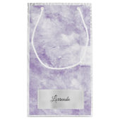 Gray Silver Paars Violet Marble Art Deco White Klein Cadeauzakje (Achterkant)