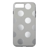 Gray, Silver Polka Dots Case-Mate iPhone Case (Achterkant)